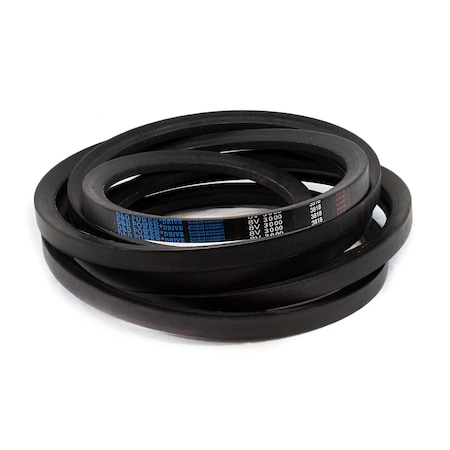 D&D 8V3000 Wedge V-Belt, 300 in Outside Length, 1 in Top Width, 7/8 in Thickness, 1 Ribs 8V3000